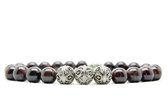 Beaddhism - Armband - Rioja -  Zilver - Kashmir 3 - 8 mm - 19 cm