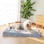 Orthopedisch Hondenmatras - Fluffy Traagschuim Hondenbed -Matras Kussen Hondenkussen Hondenmatras Orthopedisch - 120 x 80 x 10 cm - Grijs