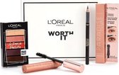 L'Oréal Worth It Mascara + Eyepencil + Eyeshadow Gift set - Paradise Extatic Mascara Black + 101 Midnight Black + Maximalist