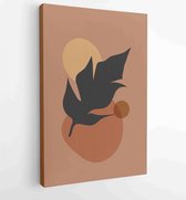 Abstract art nature background vector. Modern shape line art wallpaper 4 - Moderne schilderijen – Vertical – 1933708514 - 50*40 Vertical