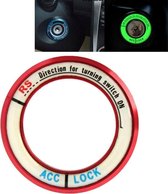 Fluorescerende aluminiumlegering Contactsleutel, binnendiameter: 3,4 cm (rood)