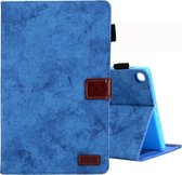 Voor Galaxy Tab A 10.1 (2019) Zakelijke Stijl Horizontale Flip Leren Case, met Houder & Kaartsleuf & Fotolijst & Slaap / Wekfunctie (Blauw)