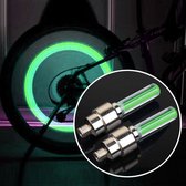 2 stuks wielbandlamp met batterij voor auto / motor / fiets (groen licht)