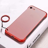 Frosted antislip TPU-beschermhoes met metalen ring voor iPhone 7/8 (rood)