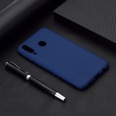 Voor Galaxy A40 Candy Color TPU Case (blauw)