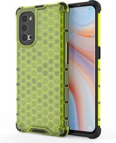 Voor OPPO Reno4 Pro 5G schokbestendige honingraat pc + TPU beschermhoes (groen)