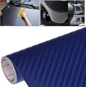 Auto Decoratieve 3D Carbon PVC Sticker, Afmeting: 152cm x 50cm (Blauw)