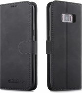 Voor Galaxy S8 Diaobaolee Pure Verse Textuur Horizontale Flip Leren Case, met Houder & Kaartsleuf & Portemonnee & Fotolijst (Zwart)
