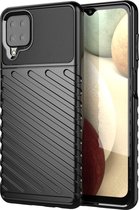 Voor Samsung Galaxy M12 Thunderbolt schokbestendige TPU beschermende zachte hoes (zwart)