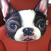 Grappig 3D-drukpatroon Pluche Auto Nekkussen Hoofdkussen Auto-accessoires Decoratie