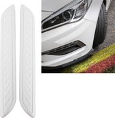 2 stuks universele auto auto rubberen behuizing bumper guard protector strip sticker (wit)