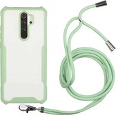 Voor OPPO Reno2 Z / 2F acryl + kleur TPU schokbestendig hoesje met nekkoord (avocado)