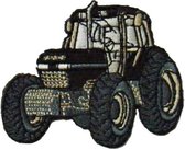 HKM strijkapplicatie bruine traktor