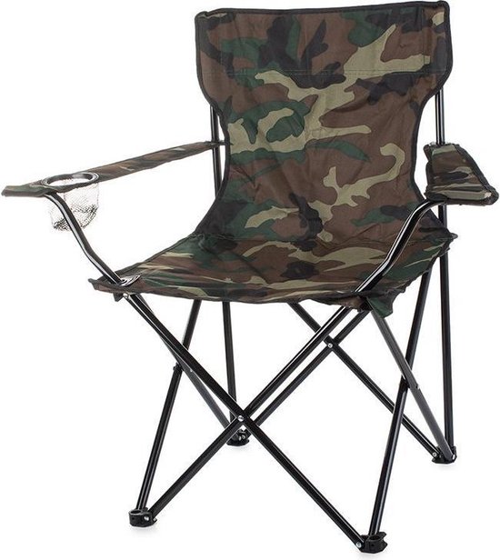 Grote reisvisstoel met camouflageprint- Visstoel- Campingstoel- Camping- Caravan-Camper Gratis rolmaat sleutelhanger van Merkloos — afbeelding 3