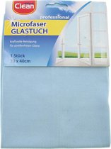 voordeelpak 4x Elina Clean Microvezeldoeken voor ruiten / glas te reinigen blauw