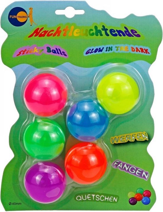 Funtrading Sticky Balls fidget ballen glow in the dark