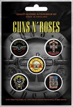 Guns N' Roses button Bullet Logo 5-pack