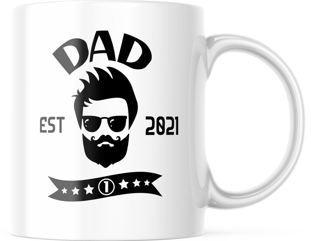 Vaderdag Mok Dad est 2021 voor nieuwe papa's