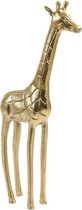 Ornament Giraffe - Goud - 21x7x46 cm - Gouden Beeld Giraf - Statue Gold - Woondecoratie