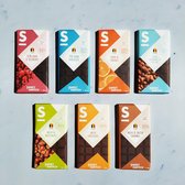 SWEET-SWITCH® - Chocolate Discovery Box - Belgische Chocolade mix - 7 Chocolade soorten - Pure Chocolade - Melkchocolade - Geschenk - Chocolade cadeau - Suikerarm - KETO - 7 x 100g