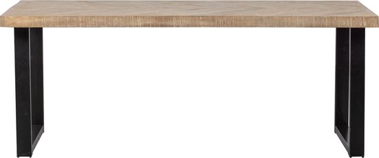 WOOOD Tablo Table Herringbone avec U-Leg - Mango - 75x200x90