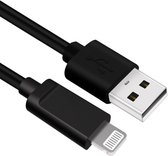 Allteq - USB A naar Lightning kabel - iPhone kabel - MFI gecertificeerd - USB 2.0 - Zwart - 1 meter