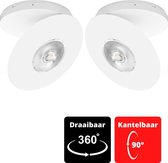 Proventa LED Opbouw Plafondspots met lichtbron - Draaibaar & Kantelbaar - 2x wit