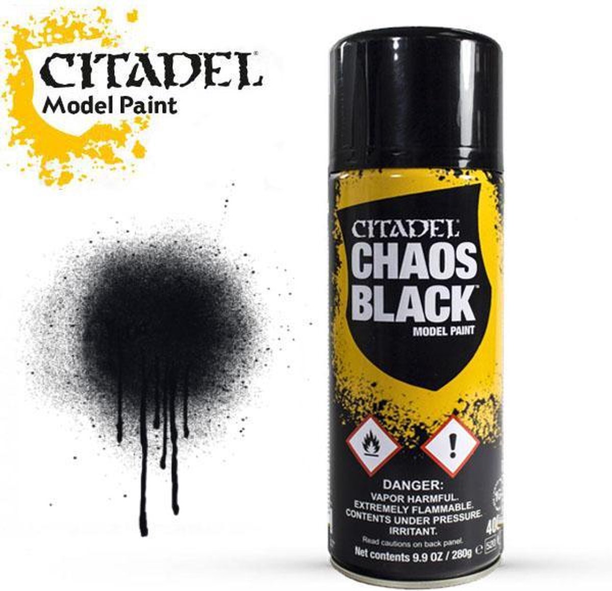 Warhammer Citadel Spray: Chaos Black