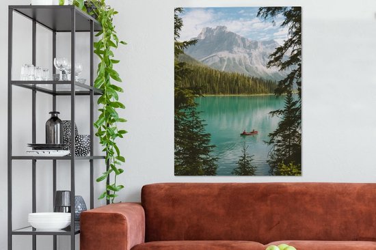 Emerald Lake in Canada 90x120 cm - Tirage photo sur toile (Décoration murale salon / chambre)