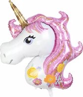 Folie ballon Unicorn XL Eenhoorn roze