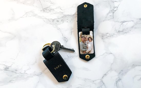 Sleutelhanger met eigen foto (leer) • Creatief en Kado | Kado & Traktatie Shop