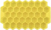 VSE honingraat siliconen ijsblokjes vorm met deksel geel