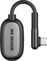 WK Audio Adapter 3in1 USB-C naar USB-C + 3,5 mm Zwart Audio jack kabel / Type C Jack adapter