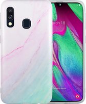 Samsung Galaxy A40 Marmer Case | Back Cover | TPU Telefoonhoesje