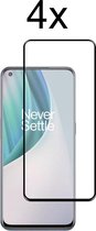 OnePlus Nord N10 5G Screenprotector - OnePlus Nord N10 Screenprotector Glas - Full cover - 4 stuks