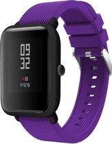 Siliconen Smartwatch bandje - Geschikt voor  Xiaomi Amazfit Bip silicone band - paars - Horlogeband / Polsband / Armband