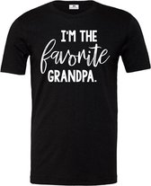 Heren T-shirt voor opa-I'm the favorite grandpa-vaderdag-Maat M