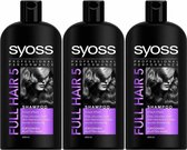 Syoss Full Hair 5 Shampoo - Voordeelverpakking 3 x 500 ml