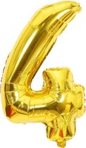 Ballon chiffre 4 ans Baby Shower - Ballons à l'hélium en feuille d'or - 100cm - Décoration d'anniversaire quatre ans