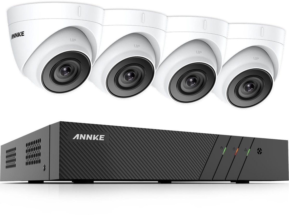ANNKE ACS-8 N48-I51DM-4 Beveiligingscamera set - PoE - 5MP - Met audio