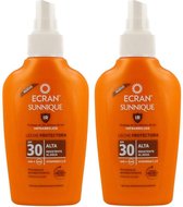 Ecran SUNNIQUE Zonbescherming - Milk - Beschermingsfactor 30 - Voordeelset 2 Stuks!!  100 ml. Vapo