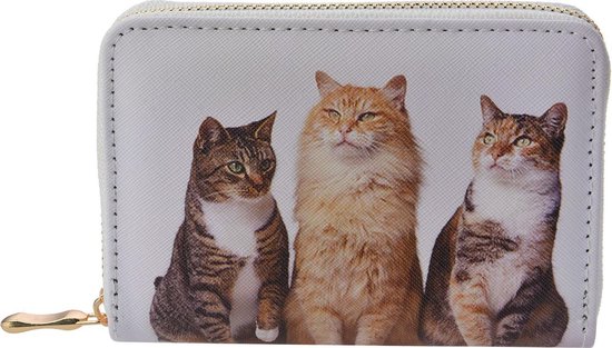 Joli portefeuille avec un imprimé tout autour de trois chats mignons, y  compris une... | bol.