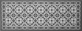 Ikado  Keukenmat tegellook grijs/zwart  45 x 75 cm