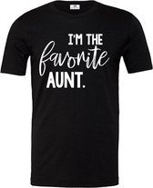 Dames T-shirt voor tante-I'm the favorite auntie-Maat S