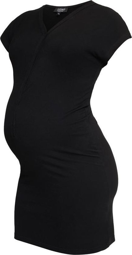 Het Bevallingsjurkje Black voor zwangerschap, bevalling & kraamtijd XL/XXL - Het Bevallingsjurkje