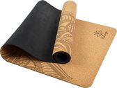 Tapis de yoga YoZenga Premium liège naturel Mandala | y compris sangle de transport gratuite