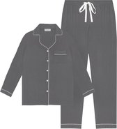 Made Wright London Bamboe Pyjama set | kleur Carchoal Grey| maat XXL-46