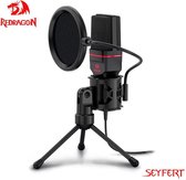REDRAGON GM100 Seyfert  - Microfoon met statief  - Microfoon voor pc – Gaming microfoon  - Microfoon standaard  - Zwart