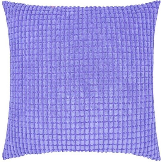 Housse de coussin Soft Balls - Violet clair - Housse de coussin - 45x45 cm - Sierkussen décoratif - Polyester - Velours côtelé