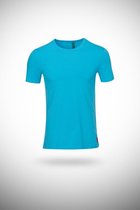 Heren T-shirt licht blauw - ronde hals - mannen